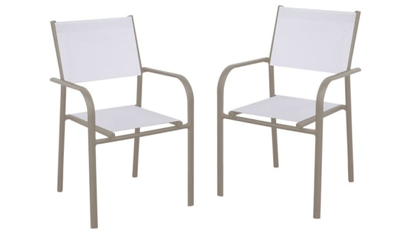 Fauteuil DUCA ( TPEP CHINE BLANC ) Coloris:Châssis Créme / Assise Chiné Blanc Ecotax:Prix de vente comprenant l'éco-taxe de 0.25