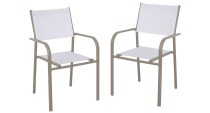 Fauteuil DUCA ( TPEP CHINE BLANC ) Coloris:Châssis Créme / Assise Chiné Blanc Ecotax:Prix de vente comprenant l'éco-taxe de 0.25