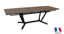 Table VITA 180/230/280 plateau HPL Fundermax® Coloris:Châssis Graphite/Plateau Fundermax® Bambou Ecotax:Prix de vente comprenant