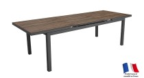 Table TERAMO 180/240 plateau HPL Fundermax® Coloris:Châssis Graphite/Plateau Fundermax® Bambou Ecotax:Prix de vente comprenant l