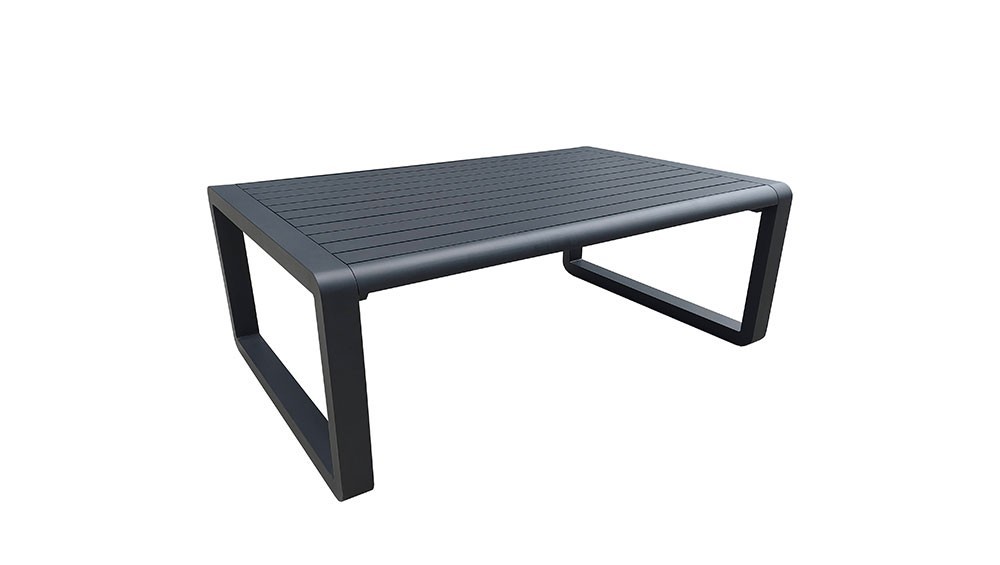 Table basse TONIO 120x80 Coloris:Châssis Graphite / Plateau Graphite Ecotax:Prix de vente comprenant l'éco-taxe de 1,50 € TTC Mo