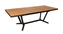 Table ELENA 180/240 Coloris:Châssis Graphite / Plateau Oak "imitation bois" Ecotax:Prix de vente comprenant l'éco-taxe de 10,00 