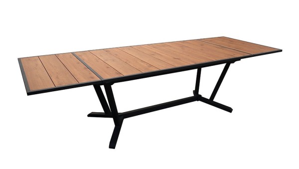 Table ELENA 185/241/298 Coloris:Châssis Graphite/Plateau bois structuré Ecotax:Prix de vente comprenant l'éco-taxe de 10,00 € TT