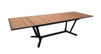 Table ELENA 185/241/298 Coloris:Châssis Graphite/Plateau bois structuré Ecotax:Prix de vente comprenant l'éco-taxe de 10,00 € TT