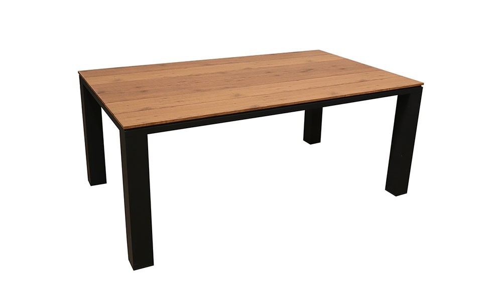 Table ELENA 180 Coloris:Châssis Graphite/Plateau bois structuré Ecotax:Prix de vente comprenant l'éco-taxe de 6,30 € TTC Mode de