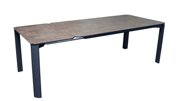 Table DOELAN II 180/240 plateau HPL Coloris:Châssis Graphite/Plateau HPL Bambou Ecotax:Prix de vente comprenant l'éco-taxe de 4,