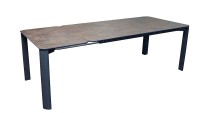 Table DOELAN II 180/240 plateau HPL Coloris:Châssis Graphite/Plateau HPL Bambou Ecotax:Prix de vente comprenant l'éco-taxe de 4,