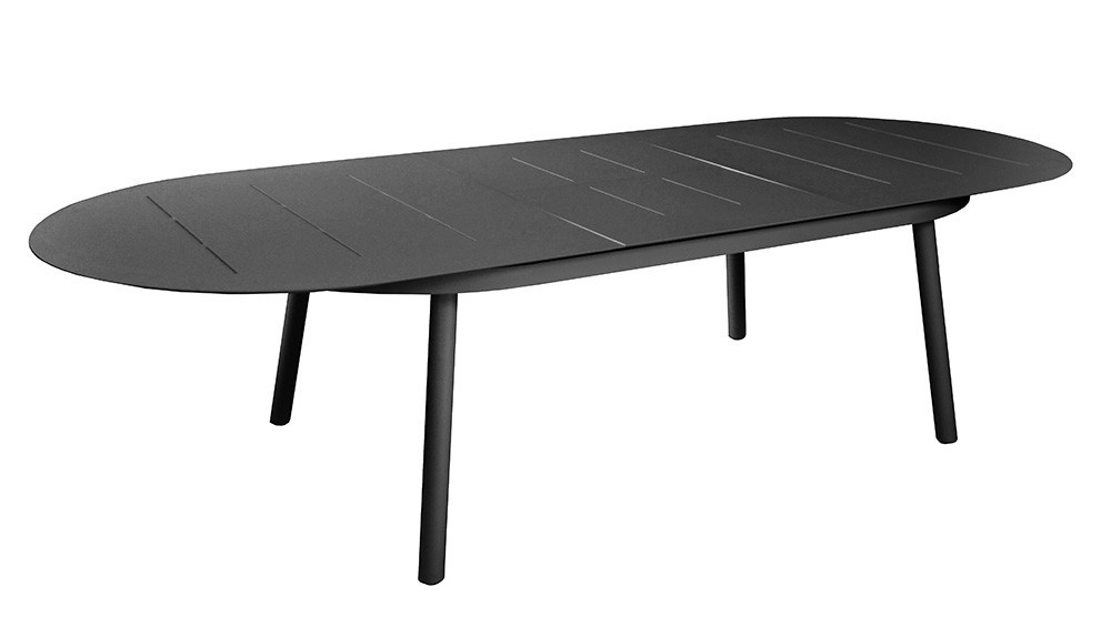 Table DUBLIN 230/300 oblongue Coloris:Châssis Graphite / Plateau Graphite Ecotax:Prix de vente comprenant l'éco-taxe de 4,20 € T